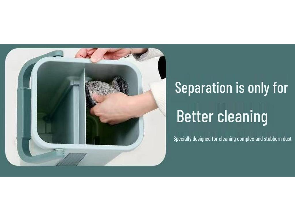 Hands-Free Flat Mop with Easy Clean Bucket