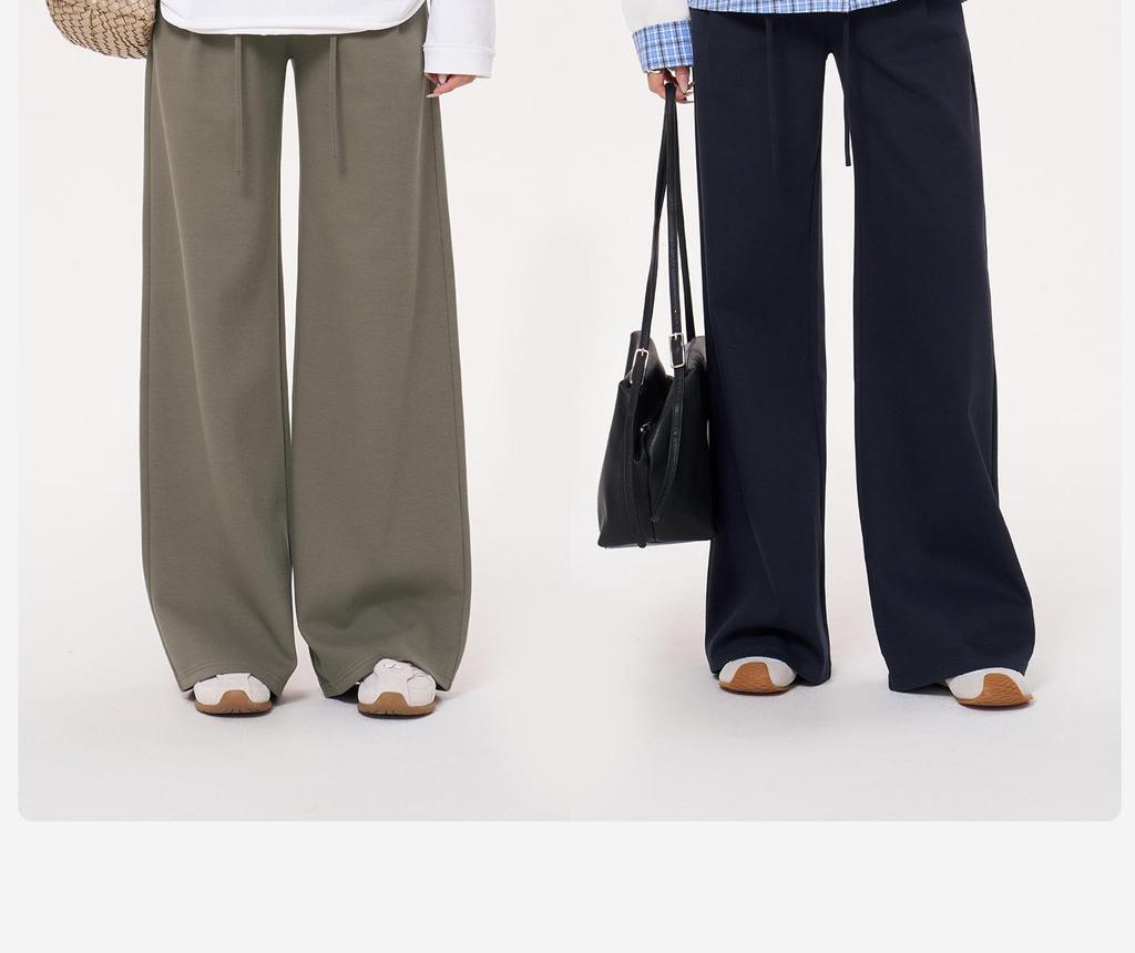 Masanon 2025 Maternity Wide-Leg Drawstring Pants – Comfortable Autumn Wear