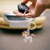 1PC Crystal Bags Decor Car keyrings for Women Rhinestone Elephant Horse Pendants Unicorn Keychain