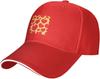 Love Heart Seamless Pattern Baseball Cap Polyester Sun Protection Casual Adjustable Hats for Unisex
