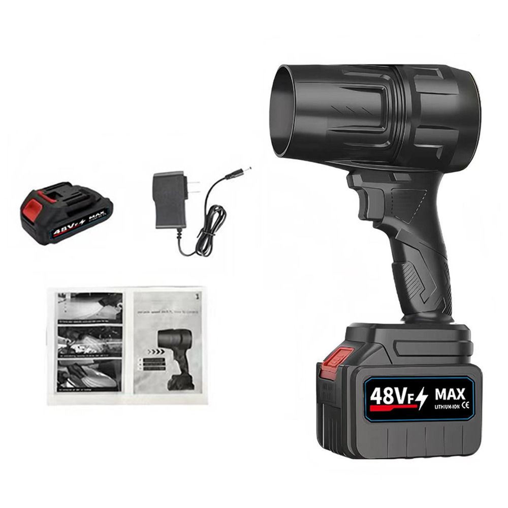 Durable 21V Handheld Air Blower Stepless Speed Leaf Blower Fan Strong Blowing High Power Handheld Jet Fan Outdoor