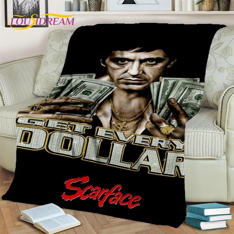 Scarface 3D Classics Movie Tony HD Blanket,Soft Throw Blanket for Home Bedroom Bed Sofa Picnic Travel Office Cover Blanket Kids