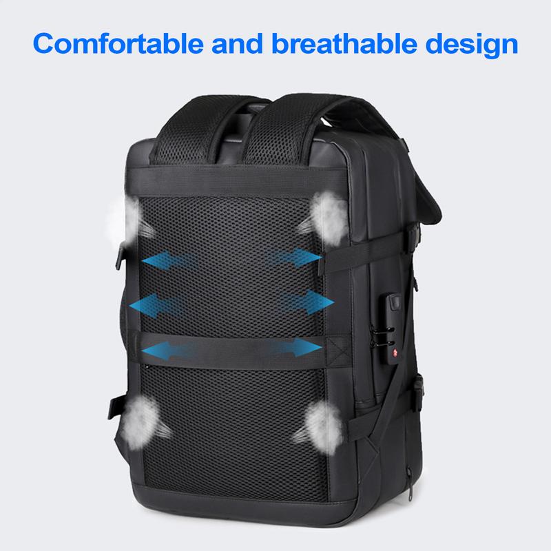 Large-capacity Vacuum Compression Backpack Expandable Travel Vacpack Backpack with Lock Vacuum Compression Sealing Daypack