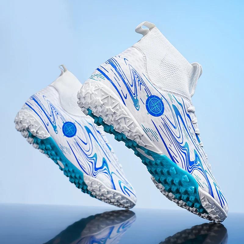 Men Soccer Cleats Outdoor Society Indoor Grass Training Non Slip TF/AG Football Field Boots Comfortable Football Shoes for Kids