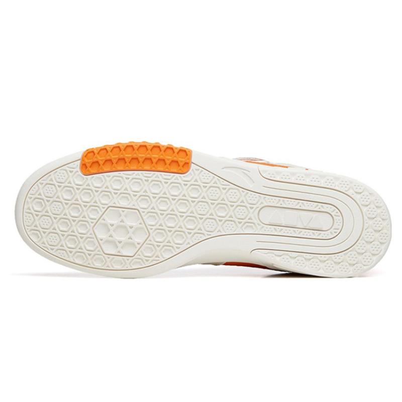 Anta AOYU Jie Ao Anti Slip Wear Resistant Low Top Skateboard Shoes Men's White Orange Sneakers 112238073-6