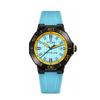 Pflaumenblüten-Kraftserie Automatik-Mechanikwerk 300 Meter Schweizer Uhr 43mm blaues Zifferblatt Keramikgehäuse Kautschukband 83765-B-AO-707