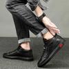 Business Formal Men's Short Boots Genuine Leather Black Work Boots High-quality Banquet Wedding Chelsea Lace Up Soft Sole Boots