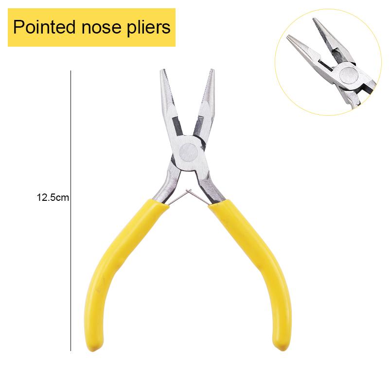 Alicate de aço inoxidável para joias, alicate de bico fino, alicate de bico redondo e cortador de arame para fabricação de joias, suprimentos para reparo de miçangas