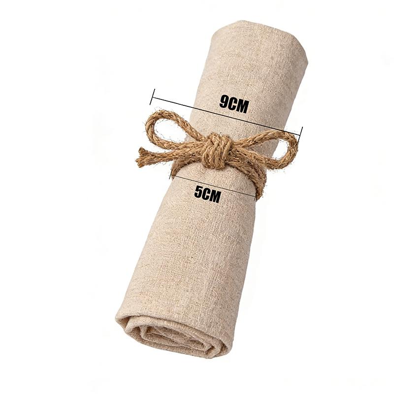 1Pc Bowknot Hemp Rope Napkin Ring Hand Woven Hemp Rope Serviette Ring Wedding Party Home Dinner Table Decor Napkin Holder