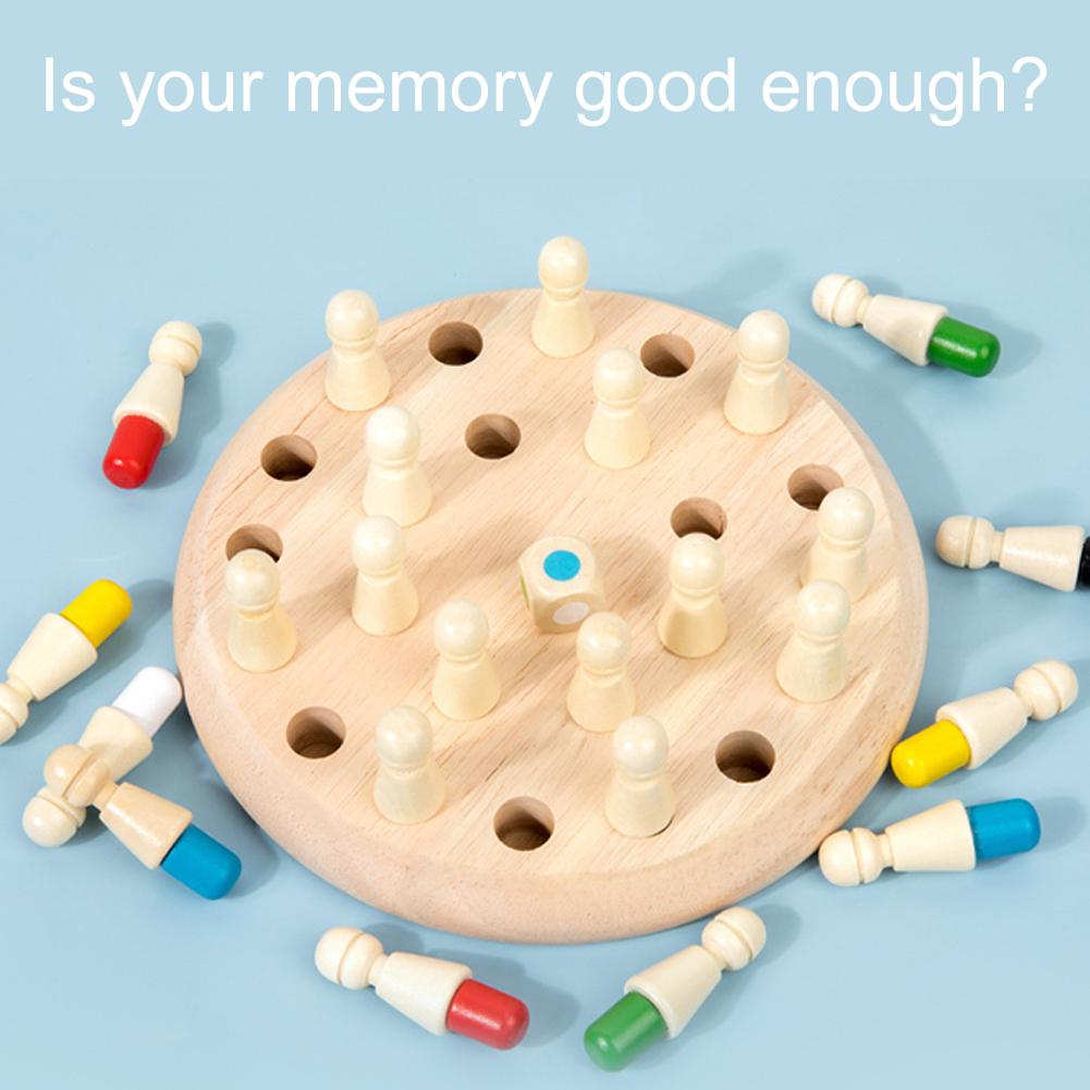 Memory Chess Matching Game: Family Board Games for Kids and Adults, Montessori Preschool Learning Educational Toy