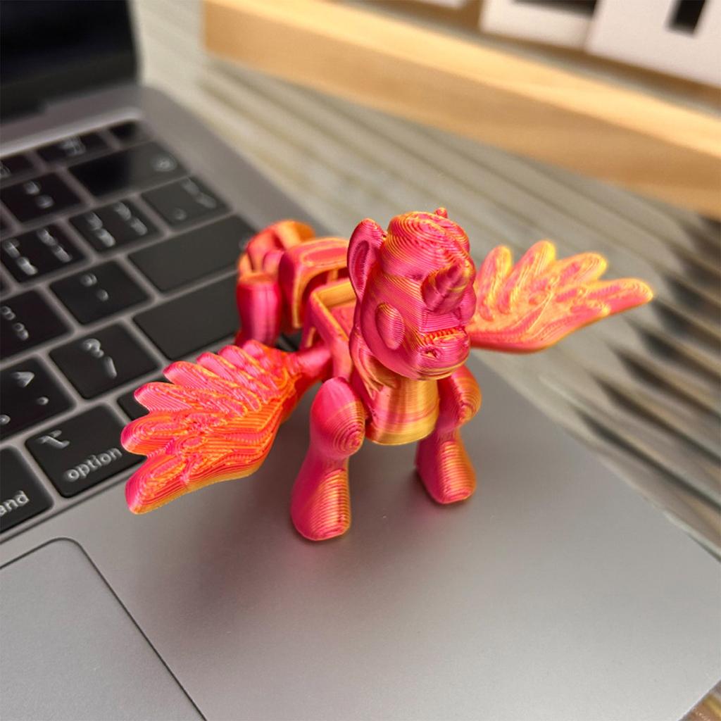 3D-gedrucktes Modell mit Gnus, flexible Figur, bewegliches Tier mit Gelenken, Wohndekor, lustiges Spielzeug für Menschen mit Autismus/ADHS, Urlaubsgeschenk, Spielzeug