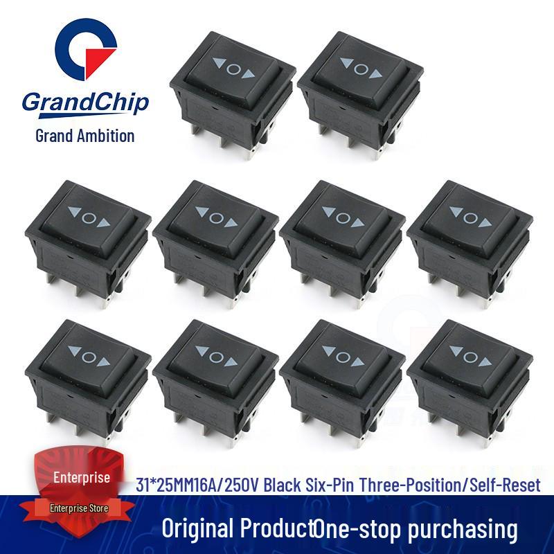 KCD4 High Power Boat Rocker Switch, 4/6 Pin, Red/Green Light, 31x25mm, 16A 250V