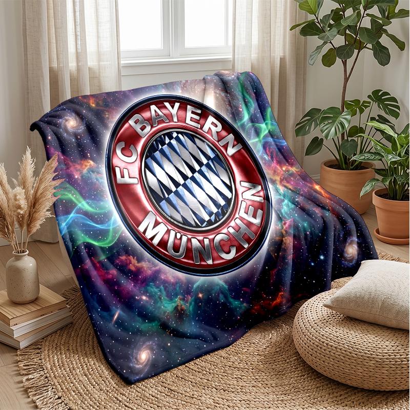 Bayern Munich Theme Blanket Soft Flannel Blanket Plush Throw Blanket Cozy Sofa Bed Blanket for Home Decor