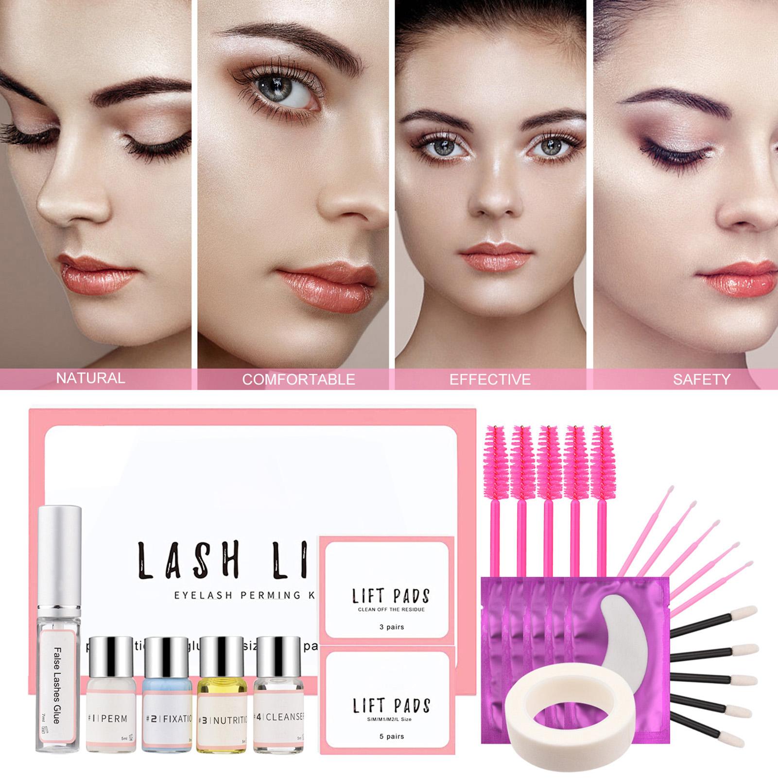 

Bestauty Lash Lift Kit Eyelash Perm Set Semi-Permanent Eyelash Perming ing Kit with Lift Pads Cleaning Tool