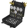 Hydraulic Pressure Test Kit, 10/100/250/400/600bar, 5 Gauges 13 Couplings 14 Tee Connectors 5 Test Hoses, Excavator Hydraulic Test Gauge Set with