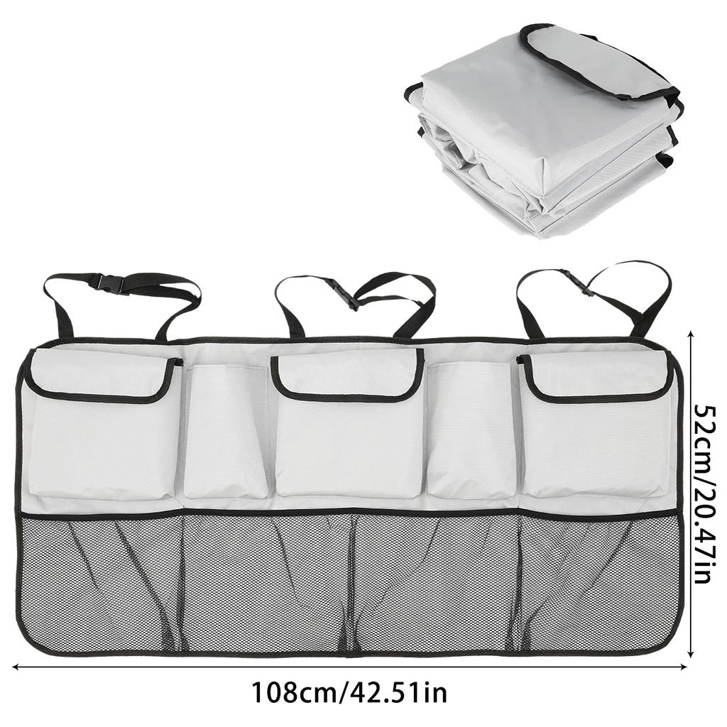 Car Trunk Organizer Car Backseat Organizer Auto Seat Back Hanging Storage Bag Stowing Tidying 9 Pockets Waterproof 42.5x20.4 In