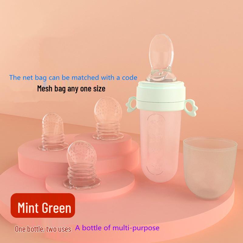 Baby Fruit and Vegetable Feeder Teether with Silicone Spoon