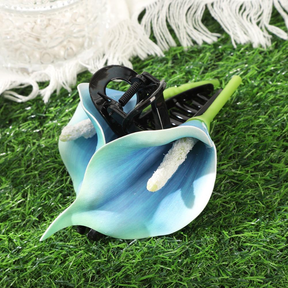 

Sweet Bohemia Shark Clip PU Women Hair Accessories Headwear Flower Hair Claw Spring Style 7