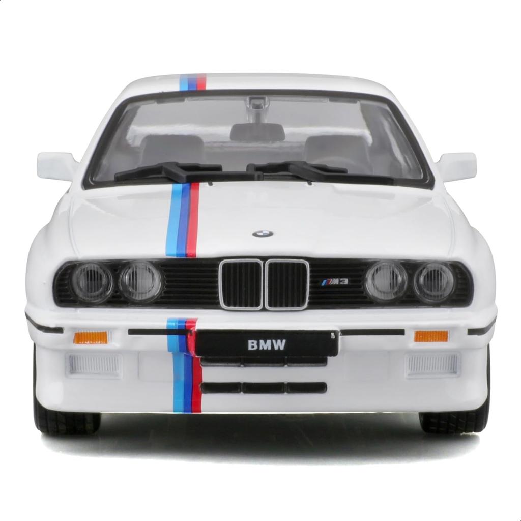 Bburago 1/24 scale BMW M3 (E30) 1989 White / Diecast Model Car, Finished Product, 21100 W