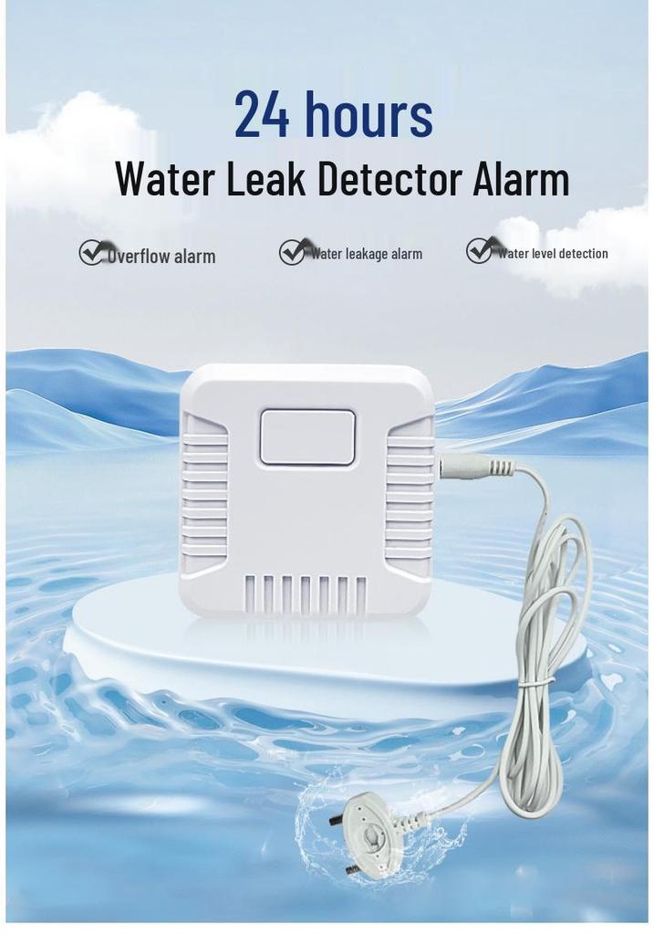 Waterproof Household Leak Alarm for Kitchen Sink - Water Immersion Detector and Level Reminder