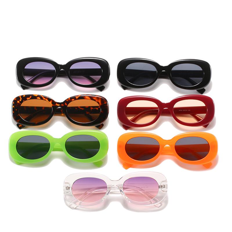 2021 Fashionable Oval Sunglasses - Colorful Style, European & American Trend, Women's Celebrity Look