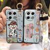 Cute Waterproof Phone Case For Tecno Spark30 Pro 4G/KL7 Wristband Phone Holder Lanyard Back Cover Anti-knock Ring