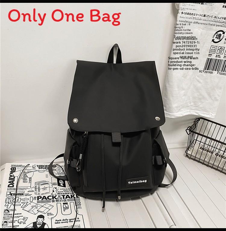 Minimalist Oxford Cloth Backpack For Travel With Feature For Unisex Casual Use