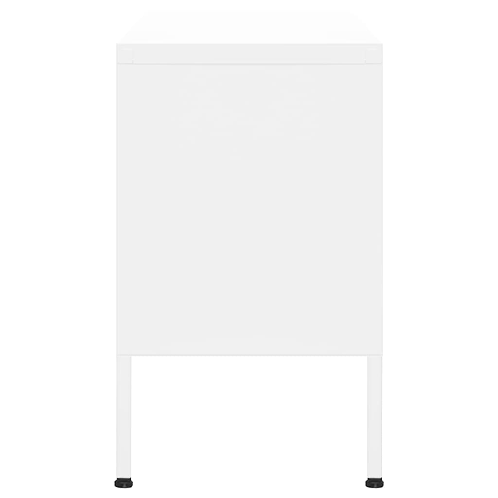 Vidaxl Szafka Pod Telewizor, Biała, 105X35X50 Cm, Stalowa
