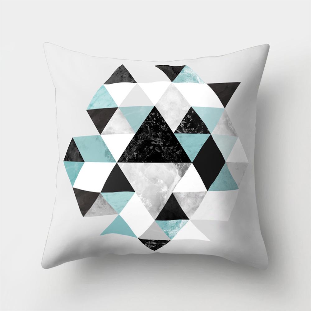 Creative Home Pictures Pillowcase Office Geometric Striped Flywheel Pillowcase Car Waist Pillowcase