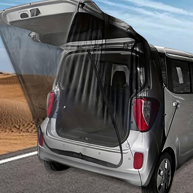 Tailgate Tent Breathable SUV Camping Anti-UV Cooler Net Breathable Magnetic Mesh Net Screens With Two-Way Zipper Travel UV Sun