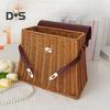 Gift Basket with Swinging Clasp Faux Rattan Woven Basket with Handle Party Favor Storage Basket for Chocolates Candies Wedding Birthday