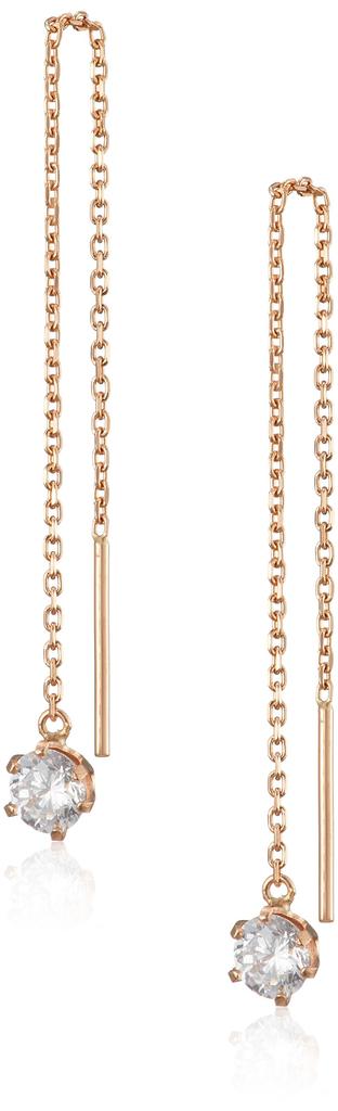 ESTELLE Cubic Zirconia 18K Pink Gold Earrings (M) 0231-3448-0012-0000