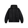 Men's Hooded Bomber Puffer Jacket Black AJMV397-1