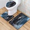 Animation Bathroom Floor Mat Three-Piece Bathroom Carpet Toilet Mat Set Door Mat Bathroom Non-Slip Mat
