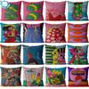 Cartoon Funny Vintage Print Pattern Sofa Cushion Cover Pillow Case Home Decoration Party Car Bedding