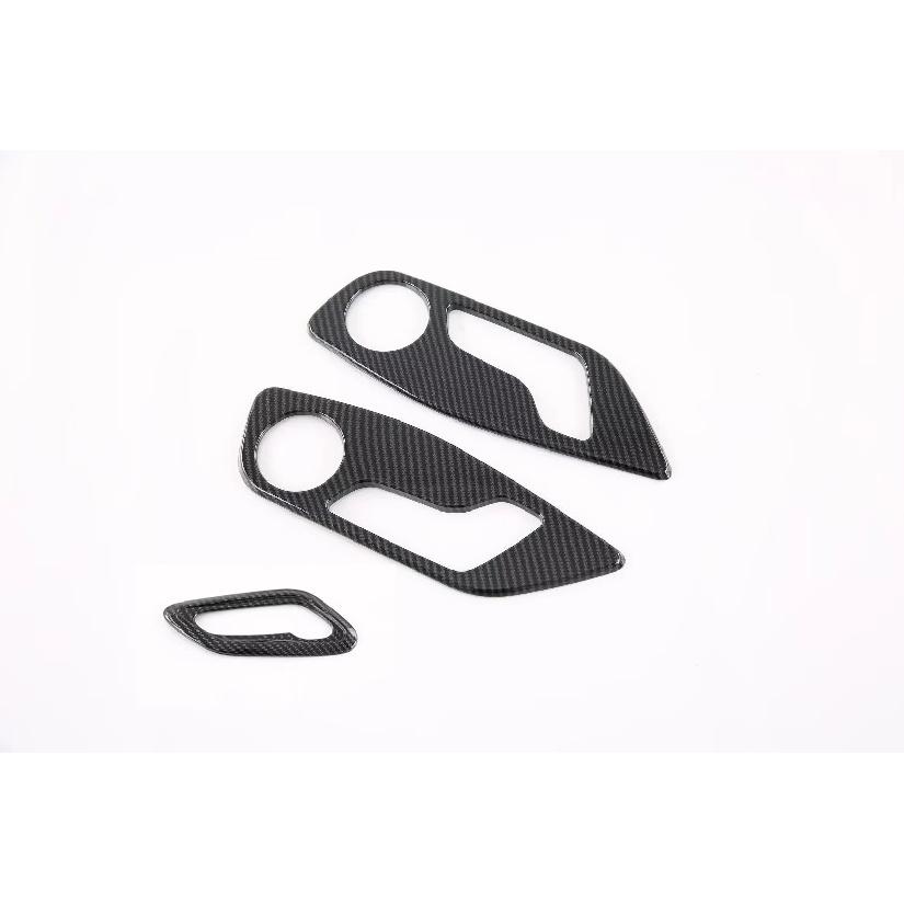 For BYD Han Ev Dm Car Accessories Carbon Fiber Style Interior Inner Seat Adjustment Switch Knob Button Cover Trim