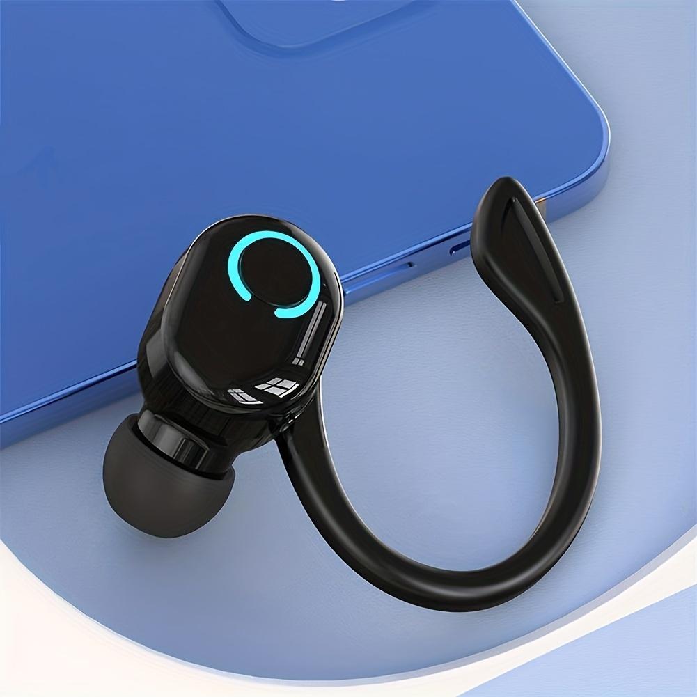 New 1PC Bluetooth Earhook Headset with Mic Noise Cancelling, Rechargeable Battery, Volume Control, for Business, Ideal for IPhone, SamSung, Android