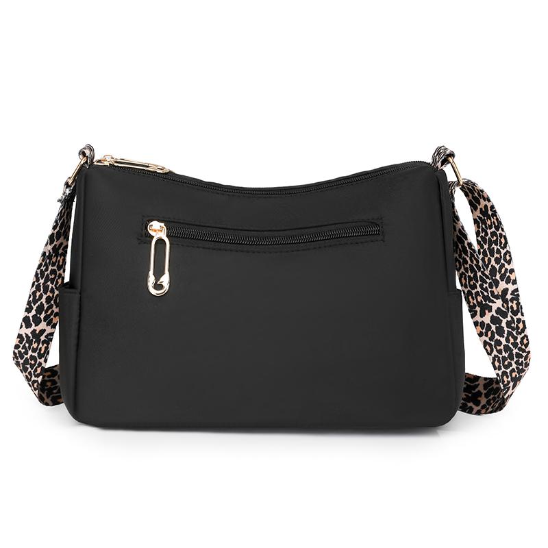 Nylon Women's Shoulder Bag Leopard Print Crossbody Bag