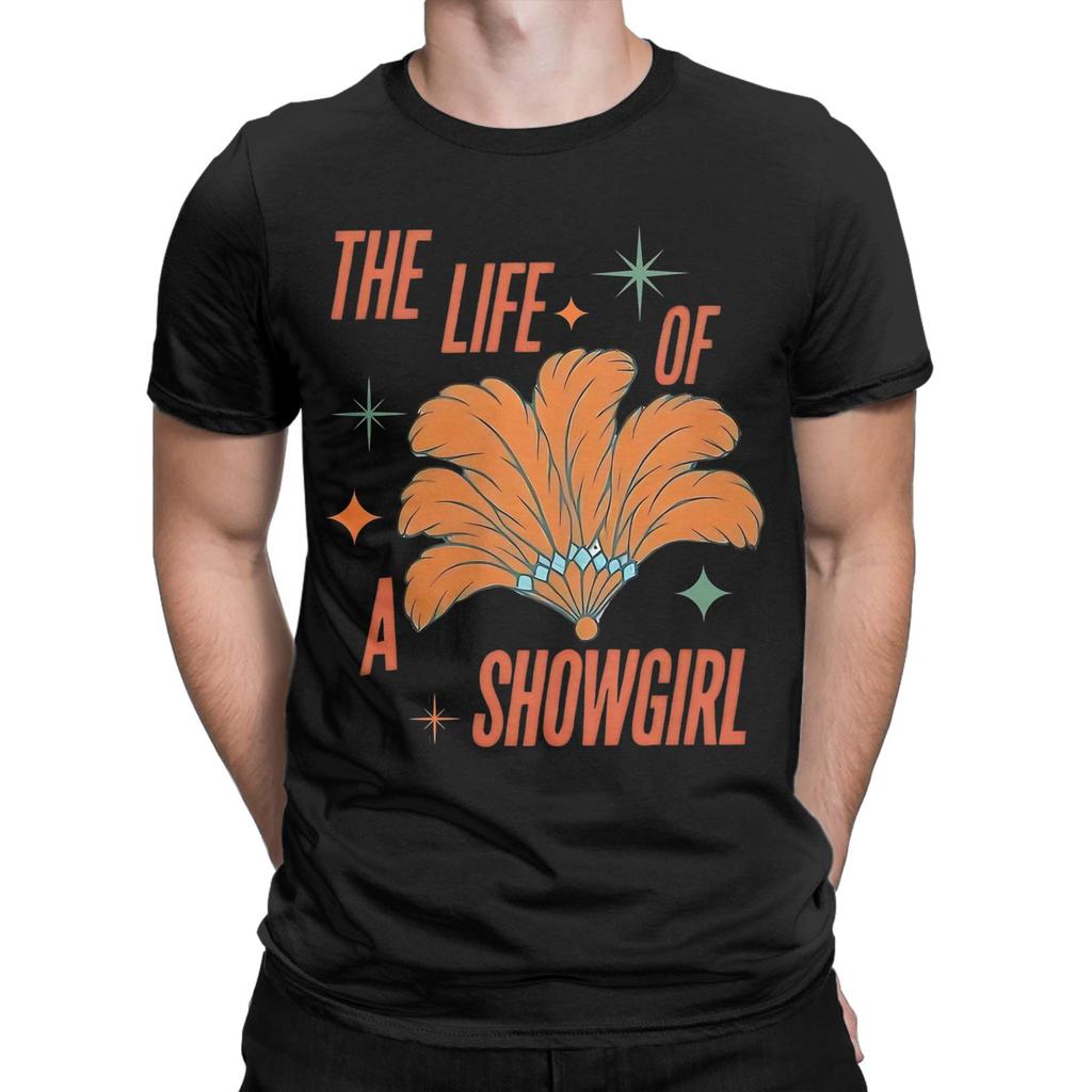 The Life Of A Showgirl Orange Fan Tshirt For Men Women Cotton Tops Shirts Funny Round Neck Short Sleeve