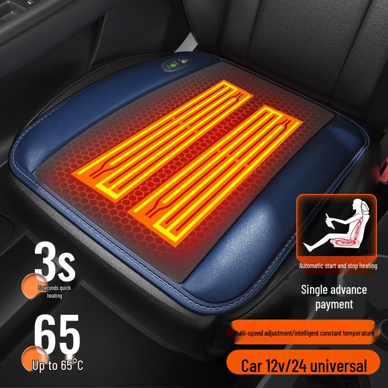 Graphene Electric Heated Seat Cushion, 12V Universal Winter Car Pad, Plush Single Mat, Comfortable Heating.
