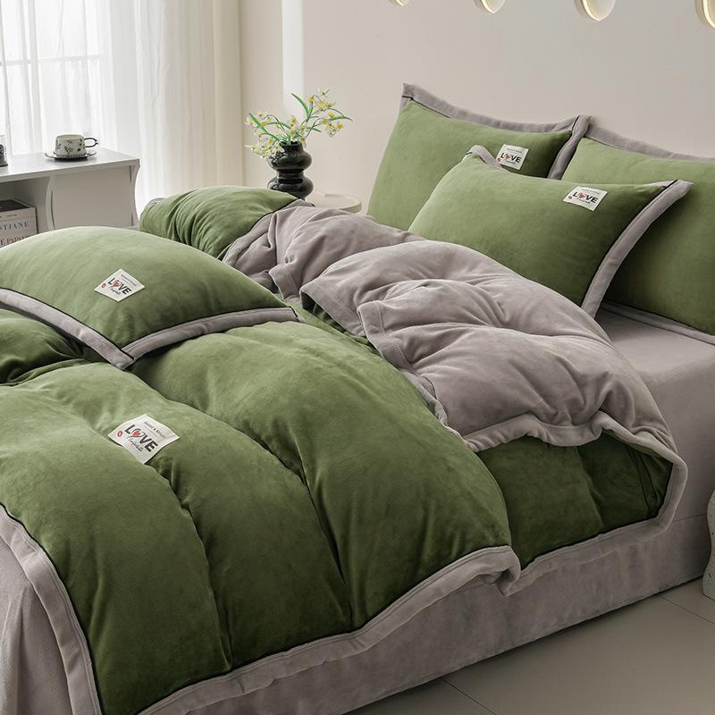 Four-Piece Set Of High-Gram Milk Fleece,4-Pcs Set Of Thickened Milk Fleece,4-Pcs Set Of Maternal And Infant Grade Farley Fleece, Class A