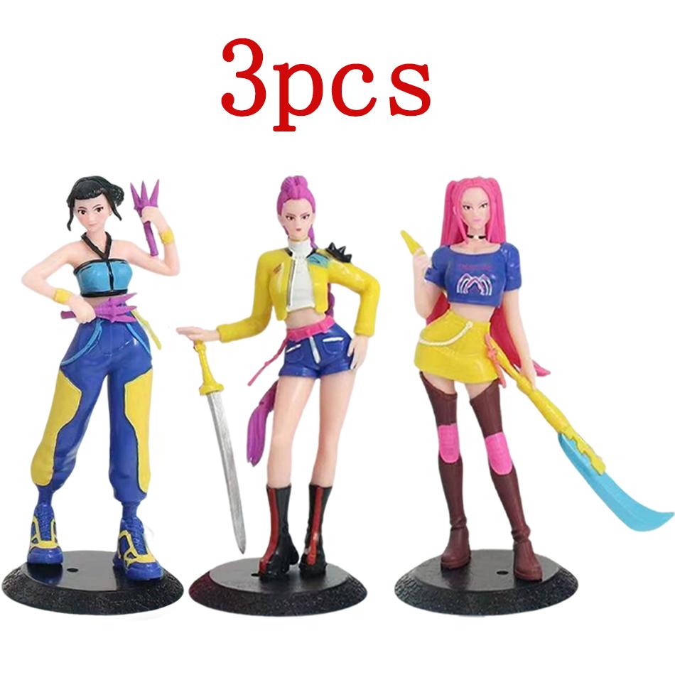 18cm 1-3PCS NEW KPop Demon Hunters Superstar Rumi Mira Zoe Acrylic PVC Action Figure Toy Anime Figurine Doll For Fans Gift