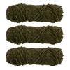 3 Skeins Chenille Yarn Soft Blanket Yarn Polyester Velvet Fancy Fluffy Yarn Knitting for Crochet Weaving Scarf, White