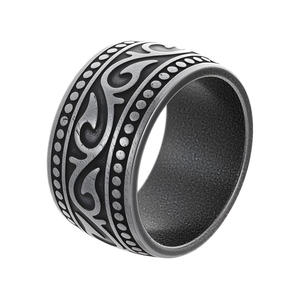 Celtic Knot Titanium Steel Men's Ring - European & American Style, Personalized Jewelry