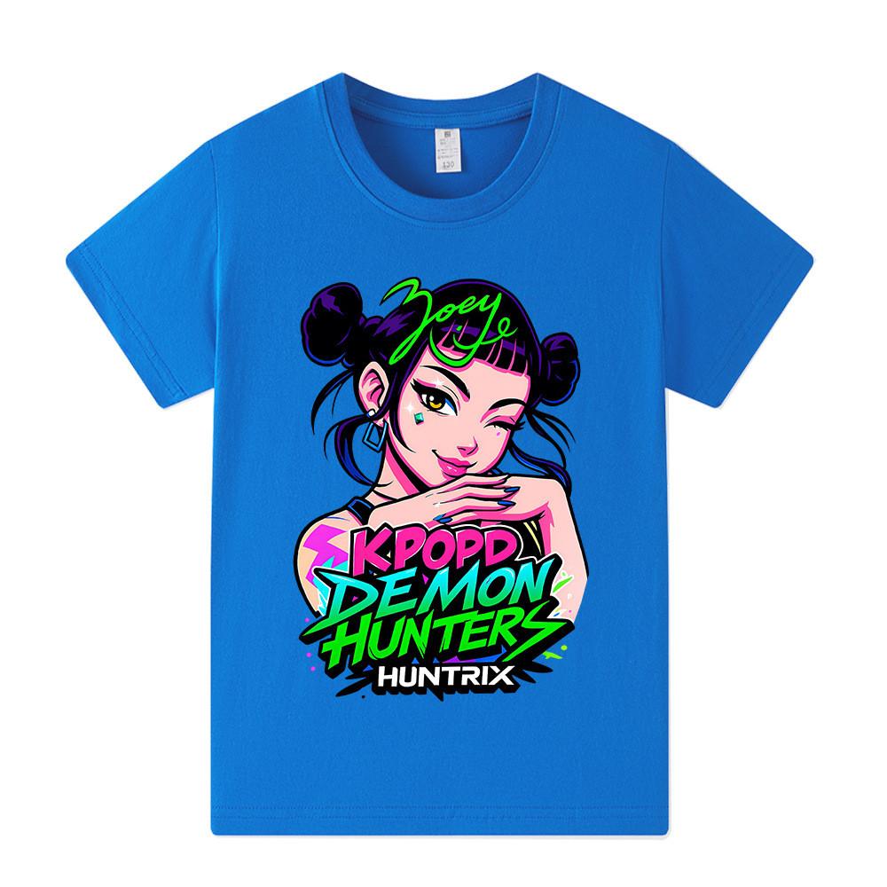 A1214 Kinder Jungen Mädchen Zoey Kpop Rumi Zoey Mira Print Kurzarm-T-Shirt