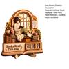 Motivational Reading Challenge Sign Book Read This Year Tracker, 3D Layered Wooden Window Handcrafted Room Accent Piece Girl Count Stand with