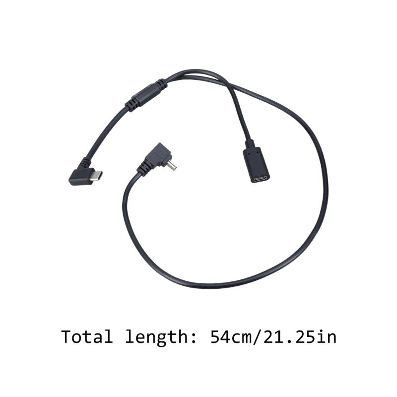 Multipurpose USB C Male To Small USB Male Cable with Dedicated 5V Charging Interfaces Plastic Texture for Mobile Devices