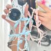 Ribbon Sweet Bow Ribbon Phone Strap Ballet Style Beaded Hanging Pendant  Women Girls