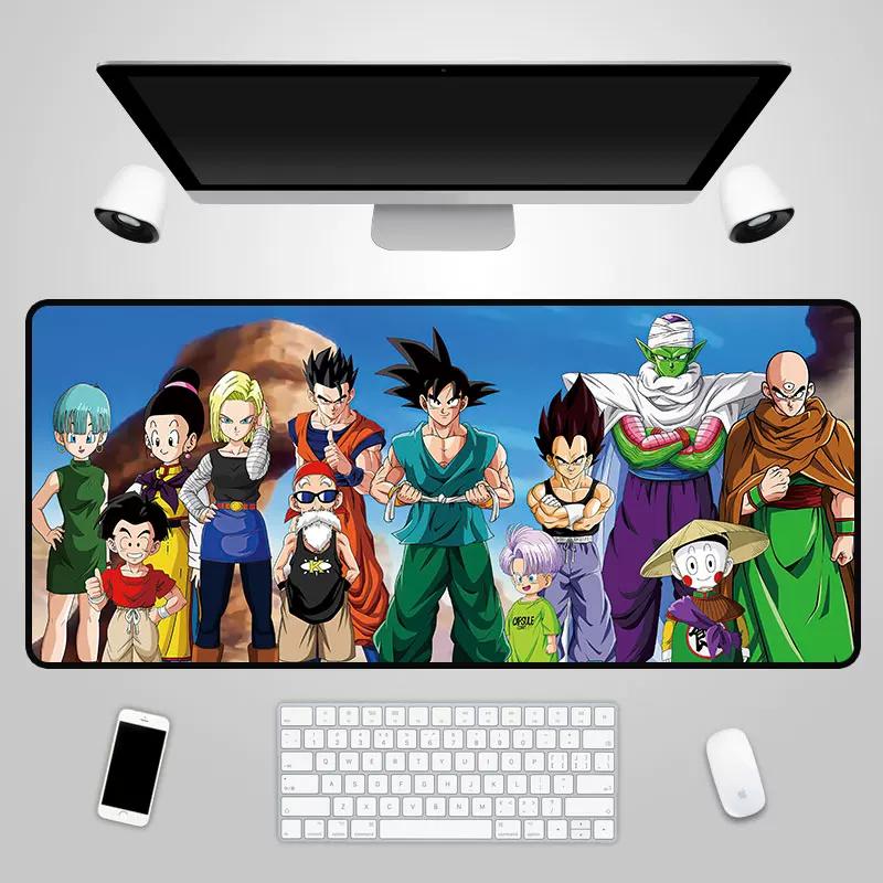 2026 Dragon Ball Leather Mouse Pad Son Goku Printing Pattern Large Size Game Gaming Keyboard Pad Boys Office Animation Non-slip Table Mat
