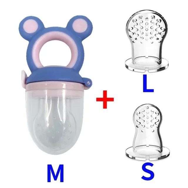 Alimentatore Frutta Cibo Silicone Senza BPA per Bambini Sacchetti Alimentazione Toddler Tettarella Nipple Soother per Neonati Masticatore Alimentazione Neonato